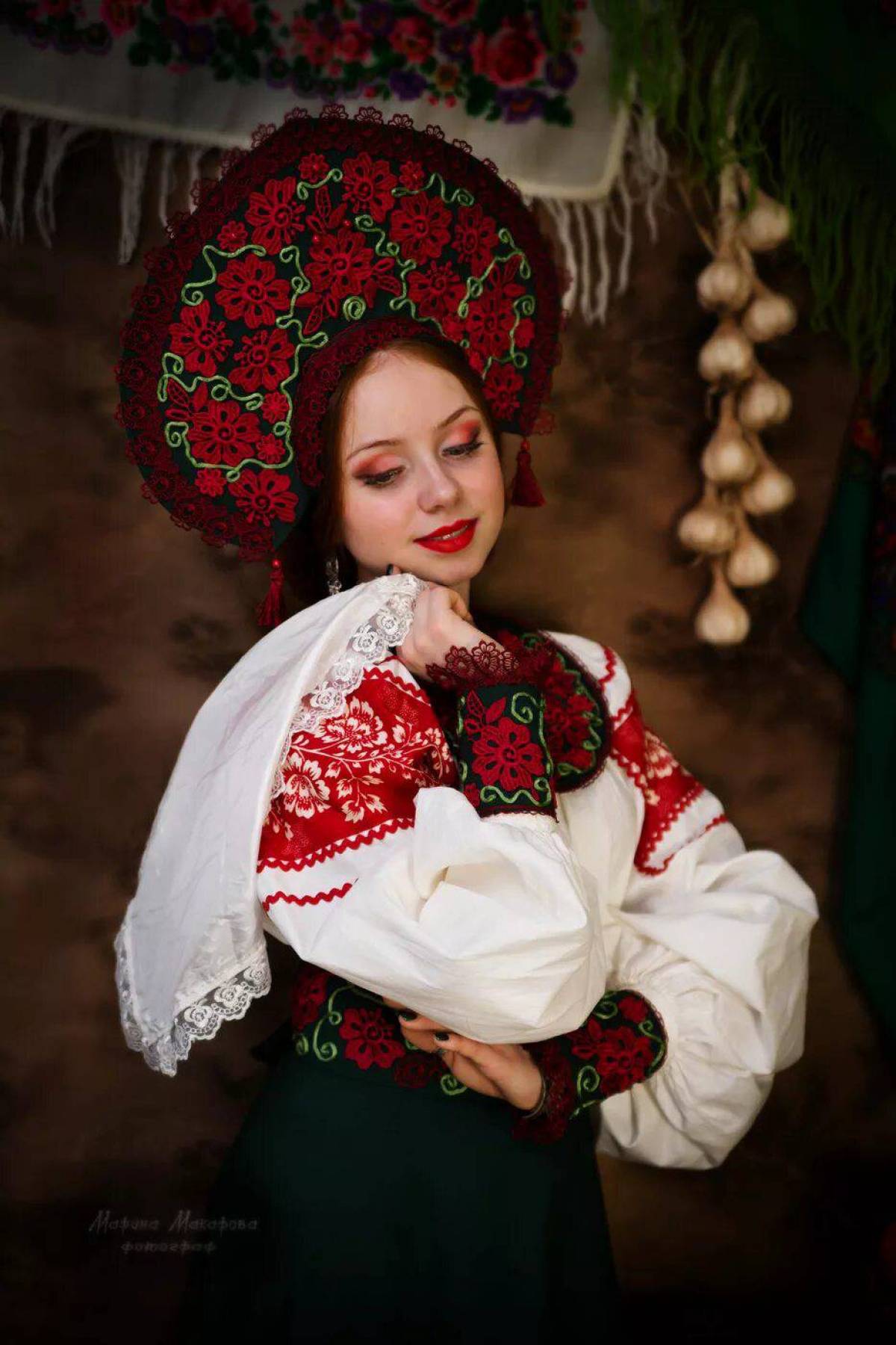 Women in Slavic costumes underwear in Fresno
