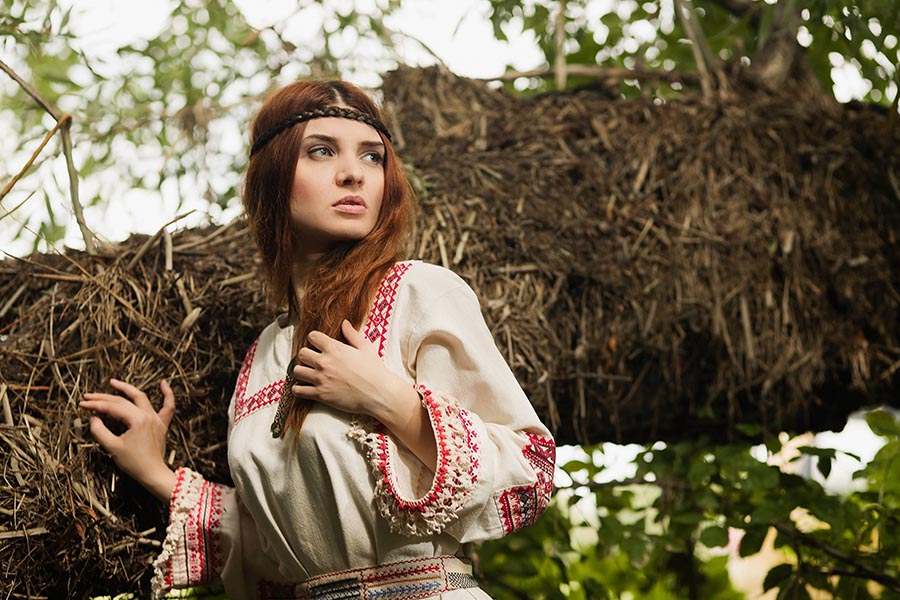 Women in Slavic costumes in Fresno