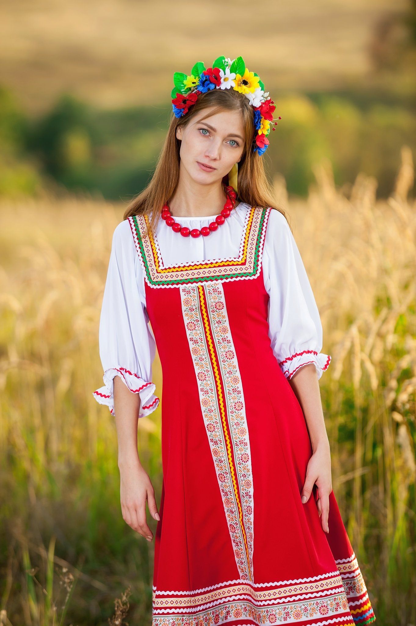 Women in Slavic costumes in Fresno